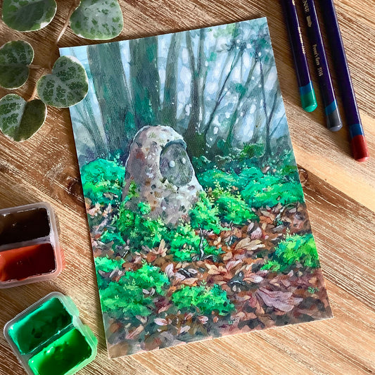 Mixed Media Original “Faces in the Fall Fog”