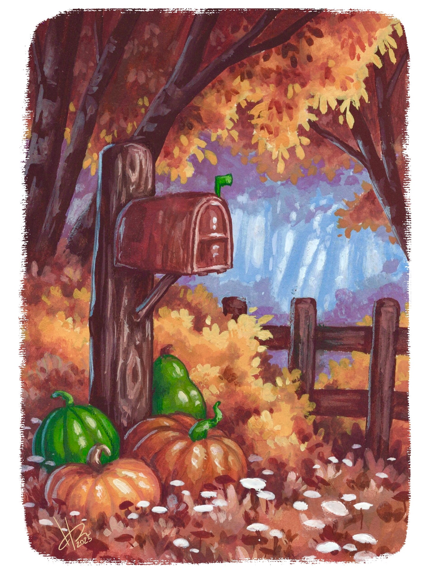 Fine Arts Mini Prints “Autumn Life”