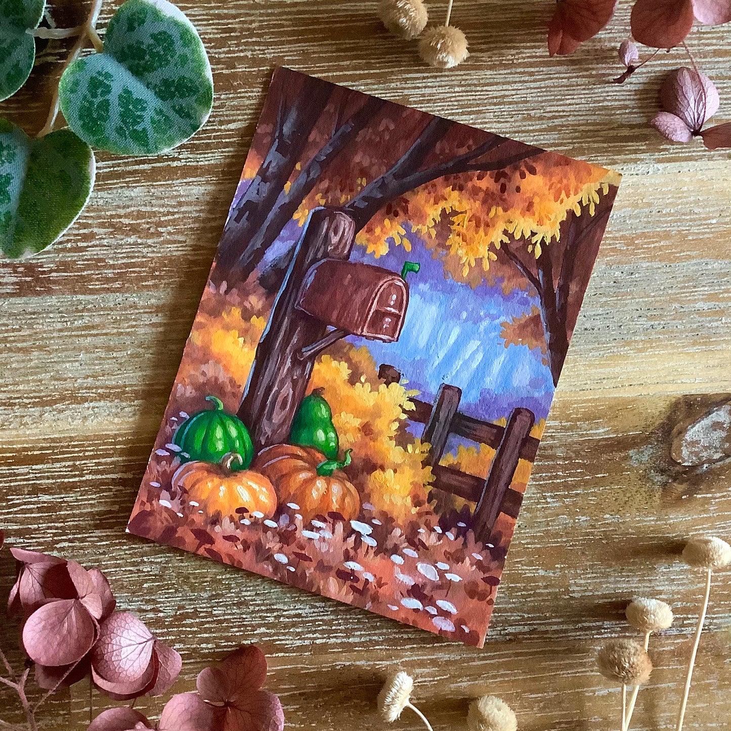 Gouache Original “Fall Mail”