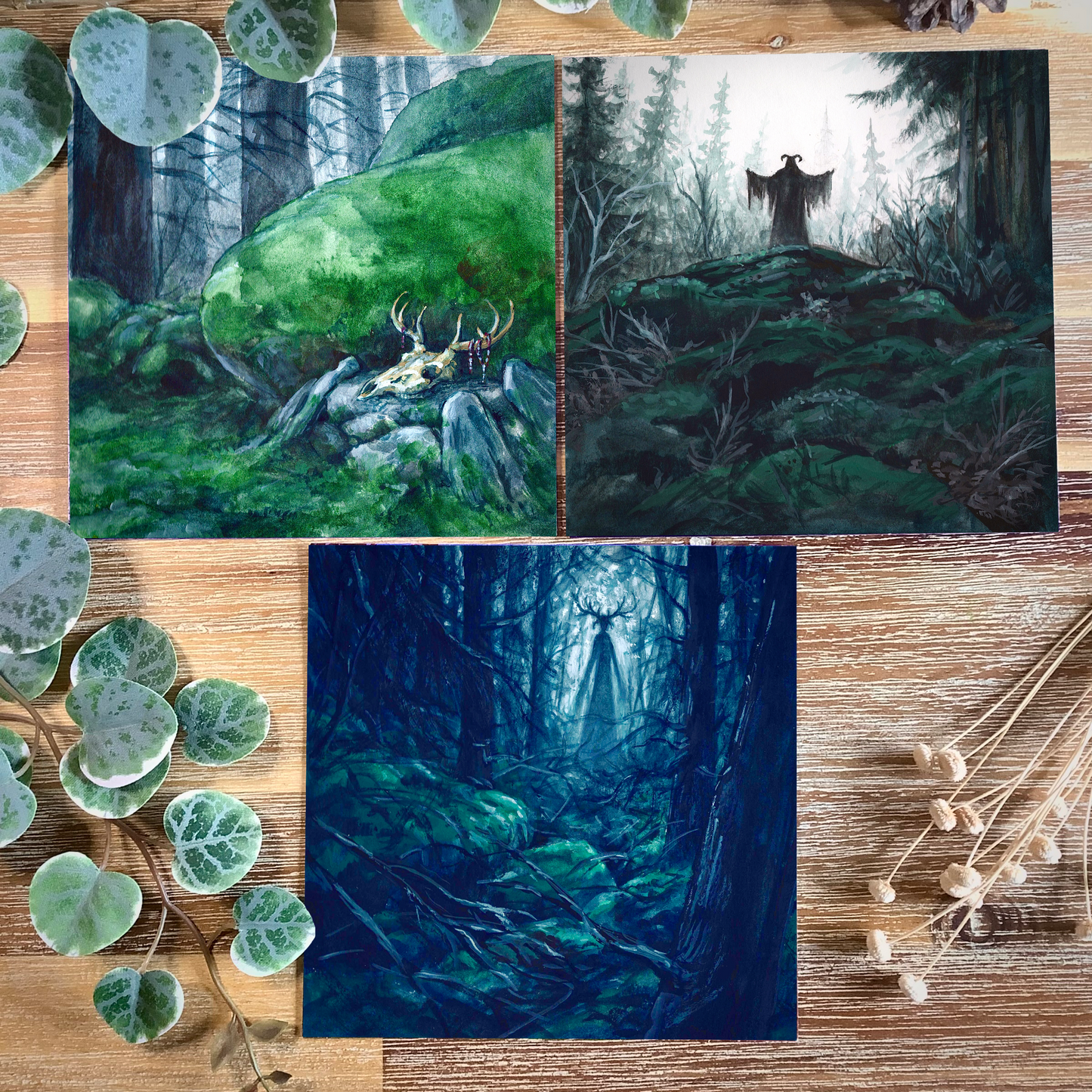 Square Postcards “Bones & Antlers”