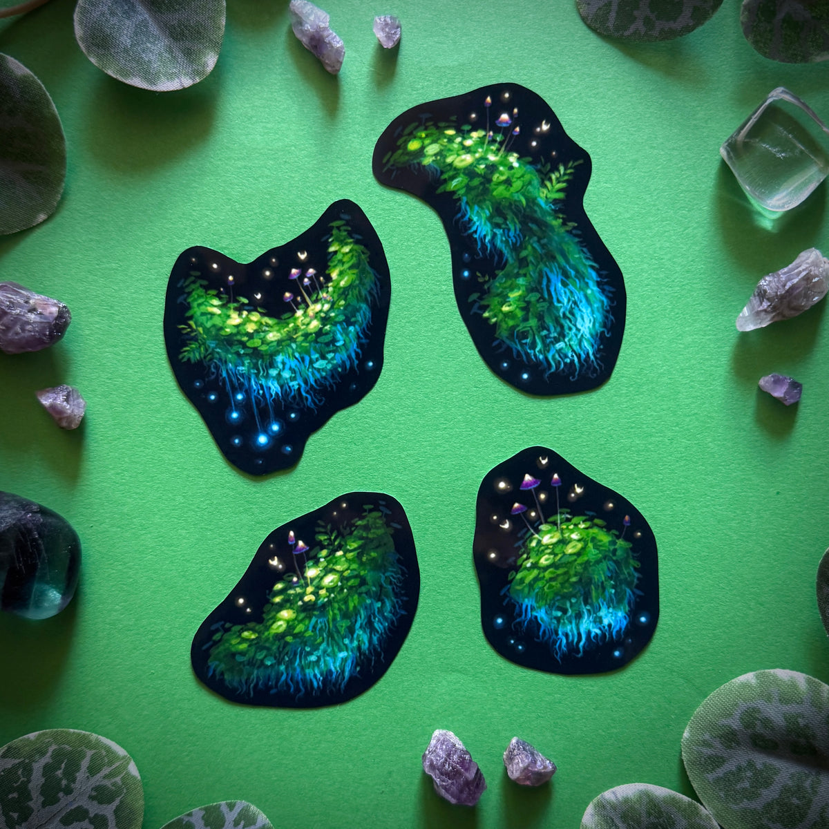 Glossy Sticker Set "Moss Magic"