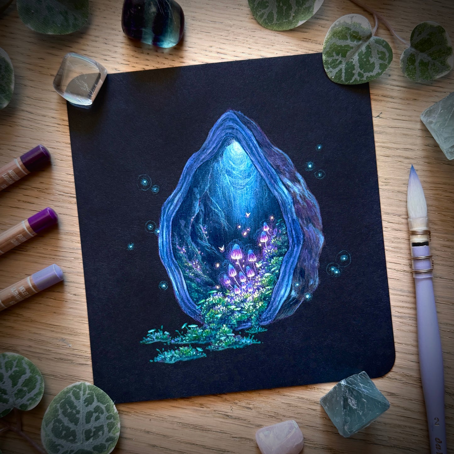 Mixed Media Original “Mushroom Grotto”